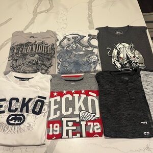 Reseller Lot Of 6 Men’s Vintage Y2K 2000 Skater Shirts by ECKO Untld JNCO Style